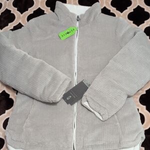 Free Country Women's White Fleece Reversible Jacket Size S